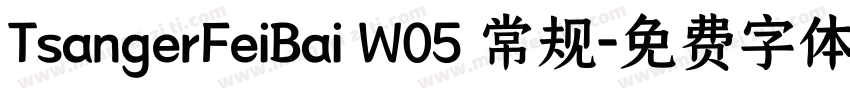 TsangerFeiBai W05 常规字体转换